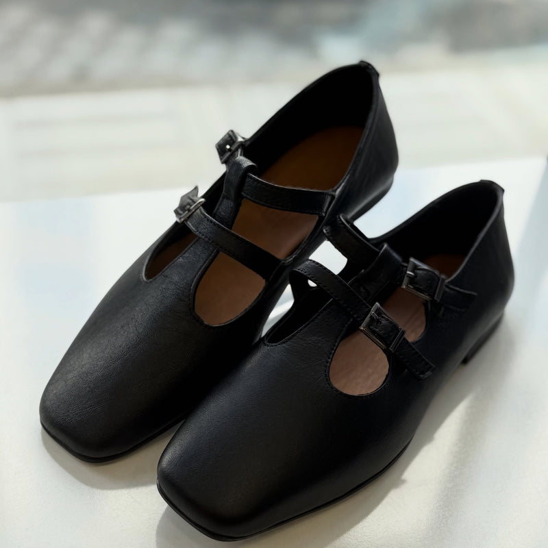 Vega Luxury Siyah Vintage Hakiki Deri Babet - 245501 - 4