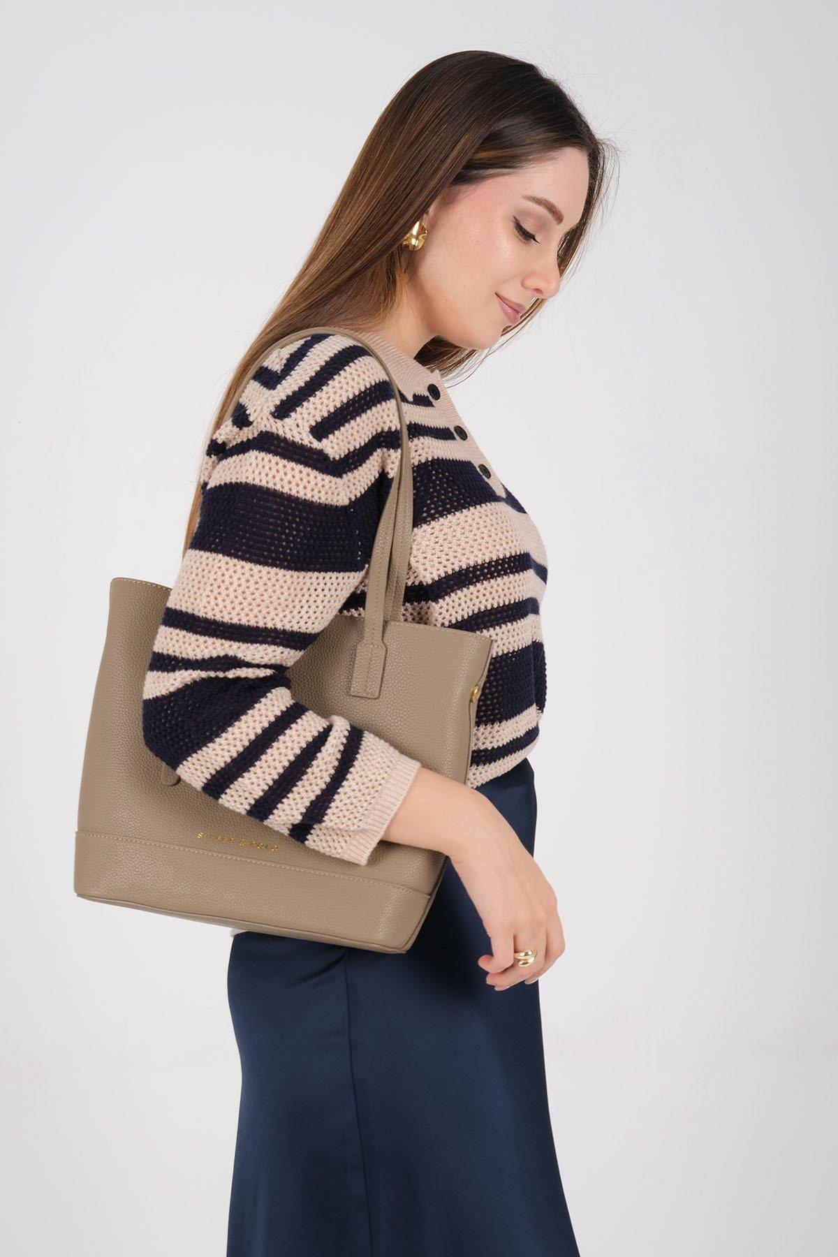 Silver & Polo SP1243 Kadın Omuz Çantası Vizon