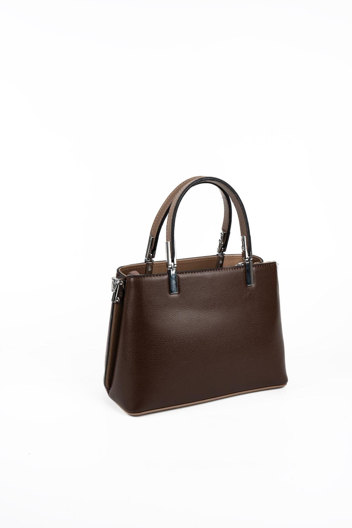 Silver & Polo SP987 Kadın El Çantası Düz Kahve-Vizon