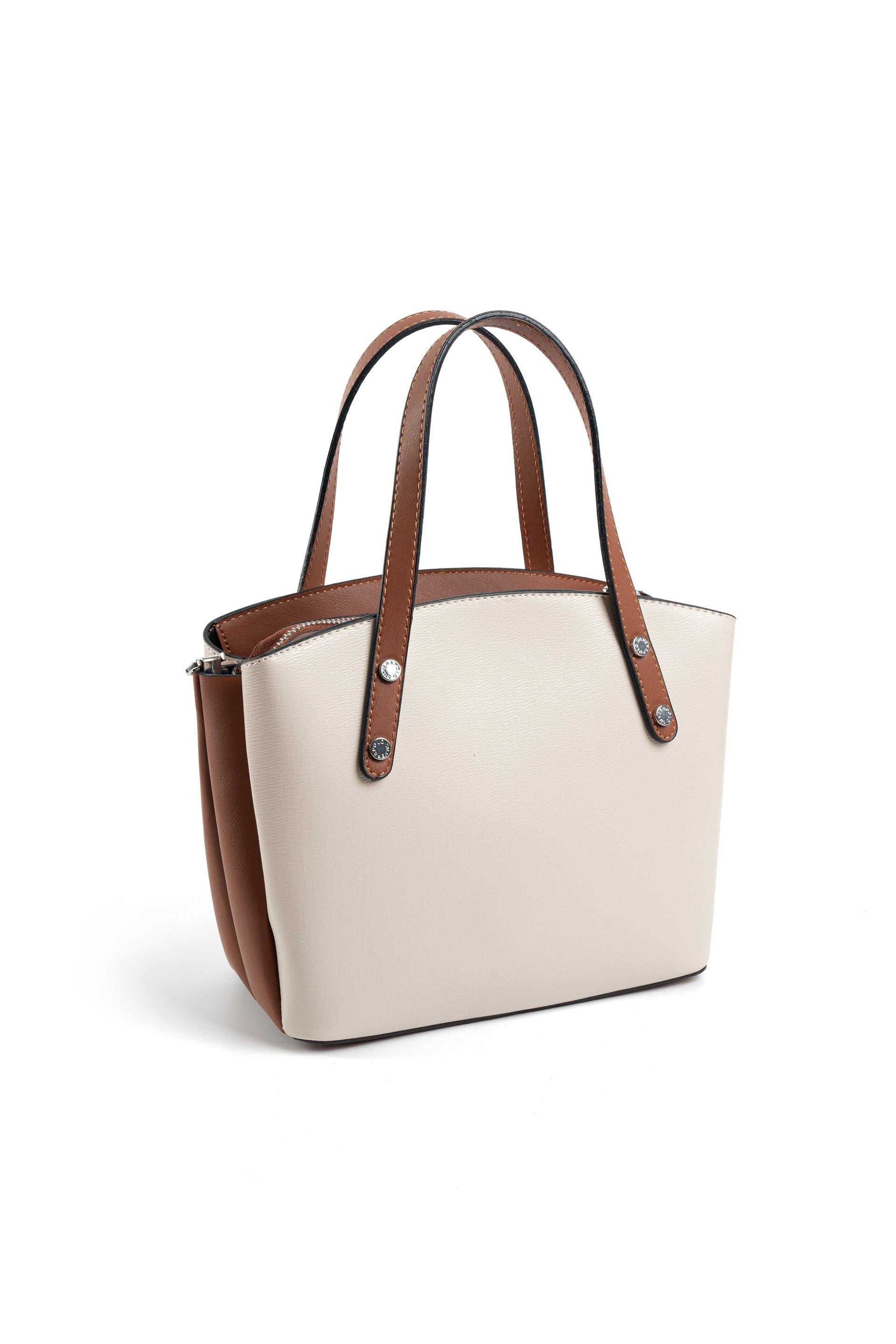 Silver & Polo Bej - Taba SP1021 Kadın El Çantası