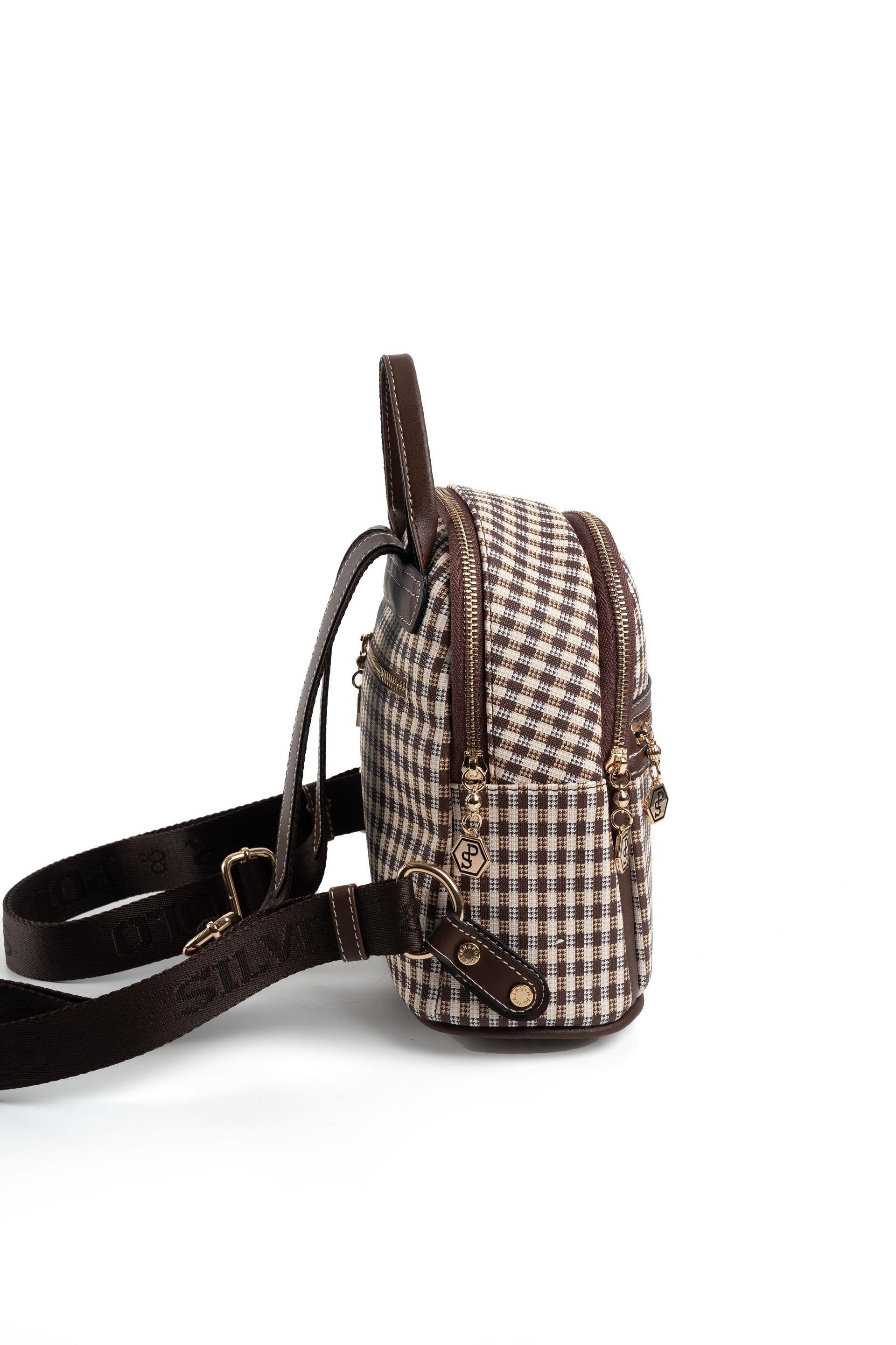 Silver & Polo Kahve Sarı - Kahve SP983 Kadın Sırt Çantası