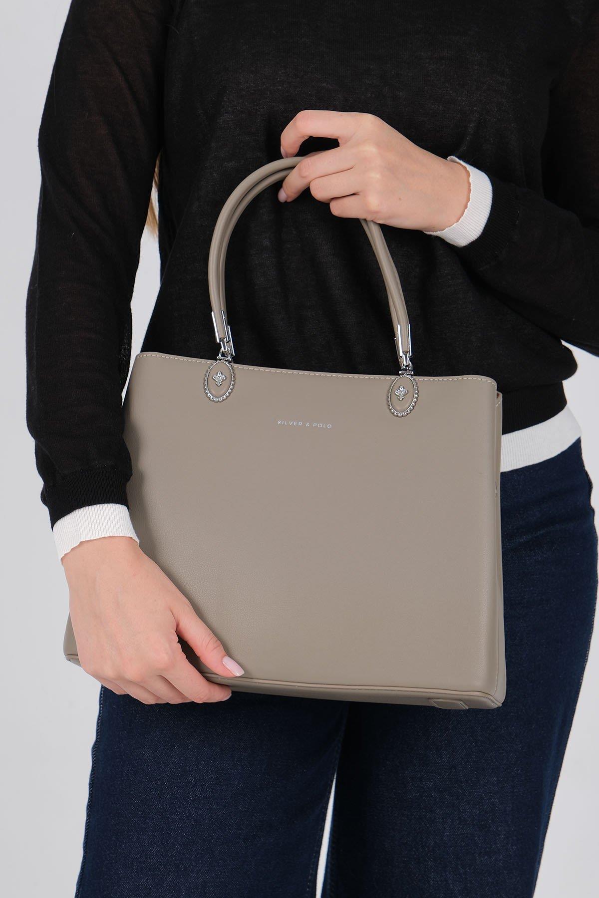 Silver & Polo SP1234 Kadın El Çantası Vizon