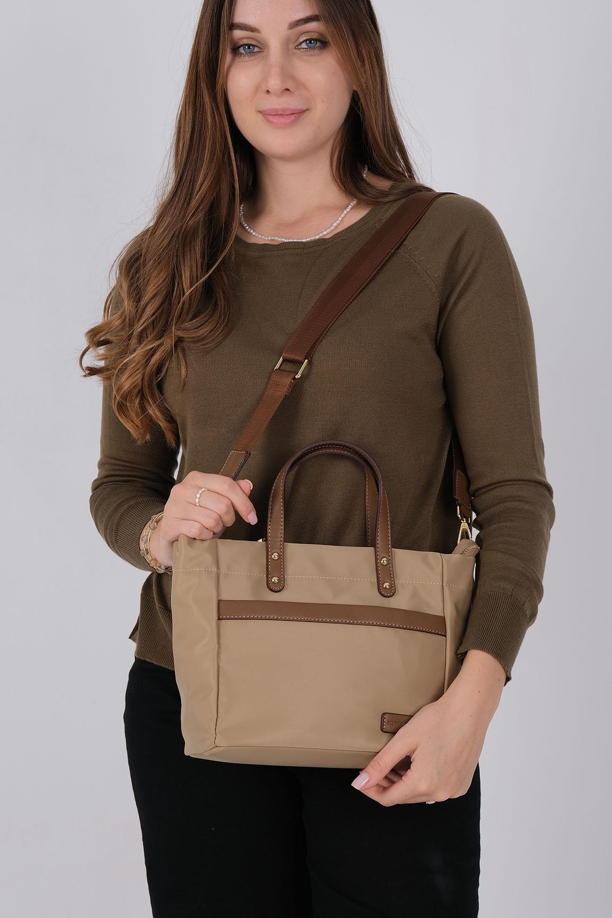 Silver & Polo SP1214 Kadın El Çantası Vizon-Camel