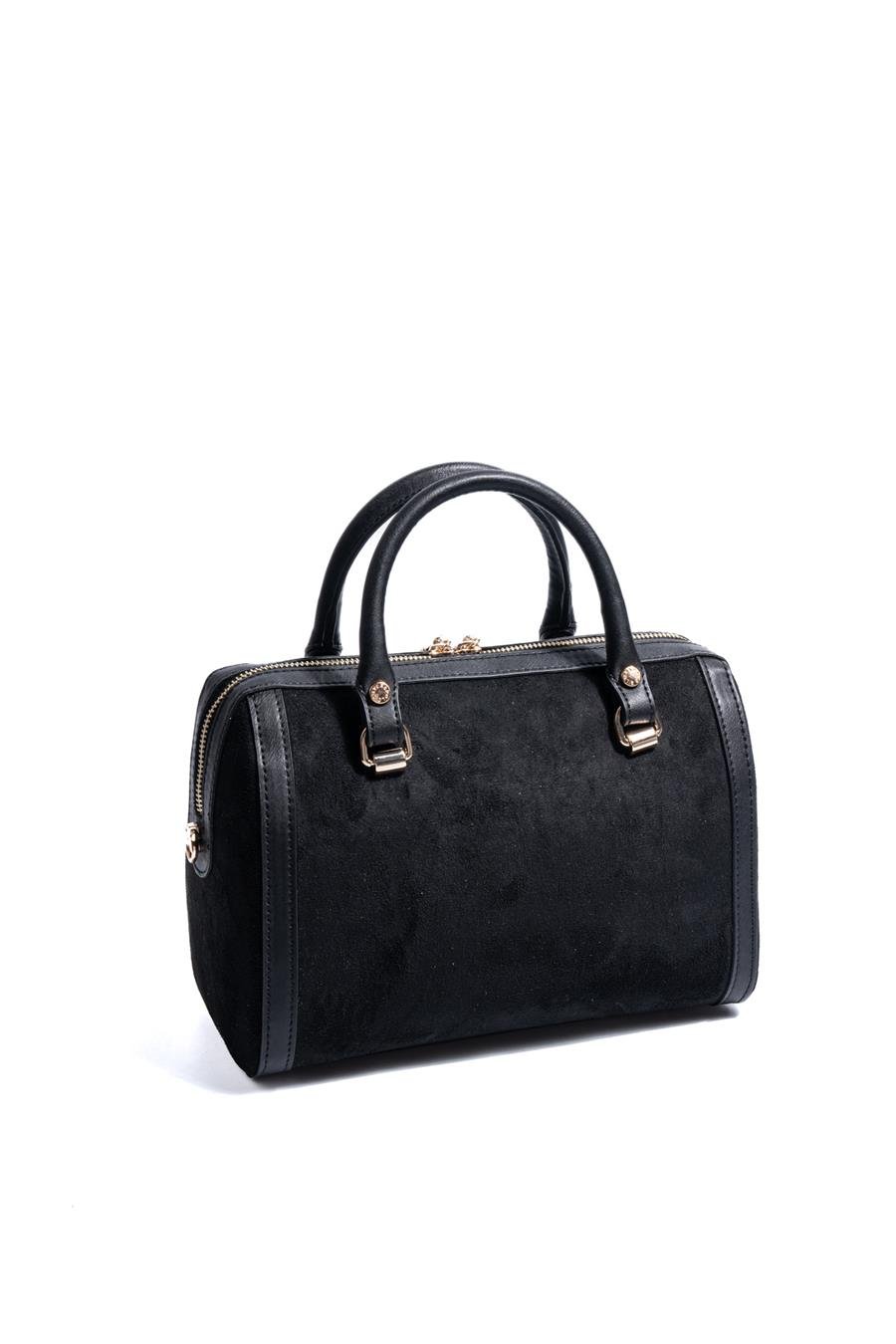 Silver & Polo SP1091 Kadın El Çantası Süet Siyah