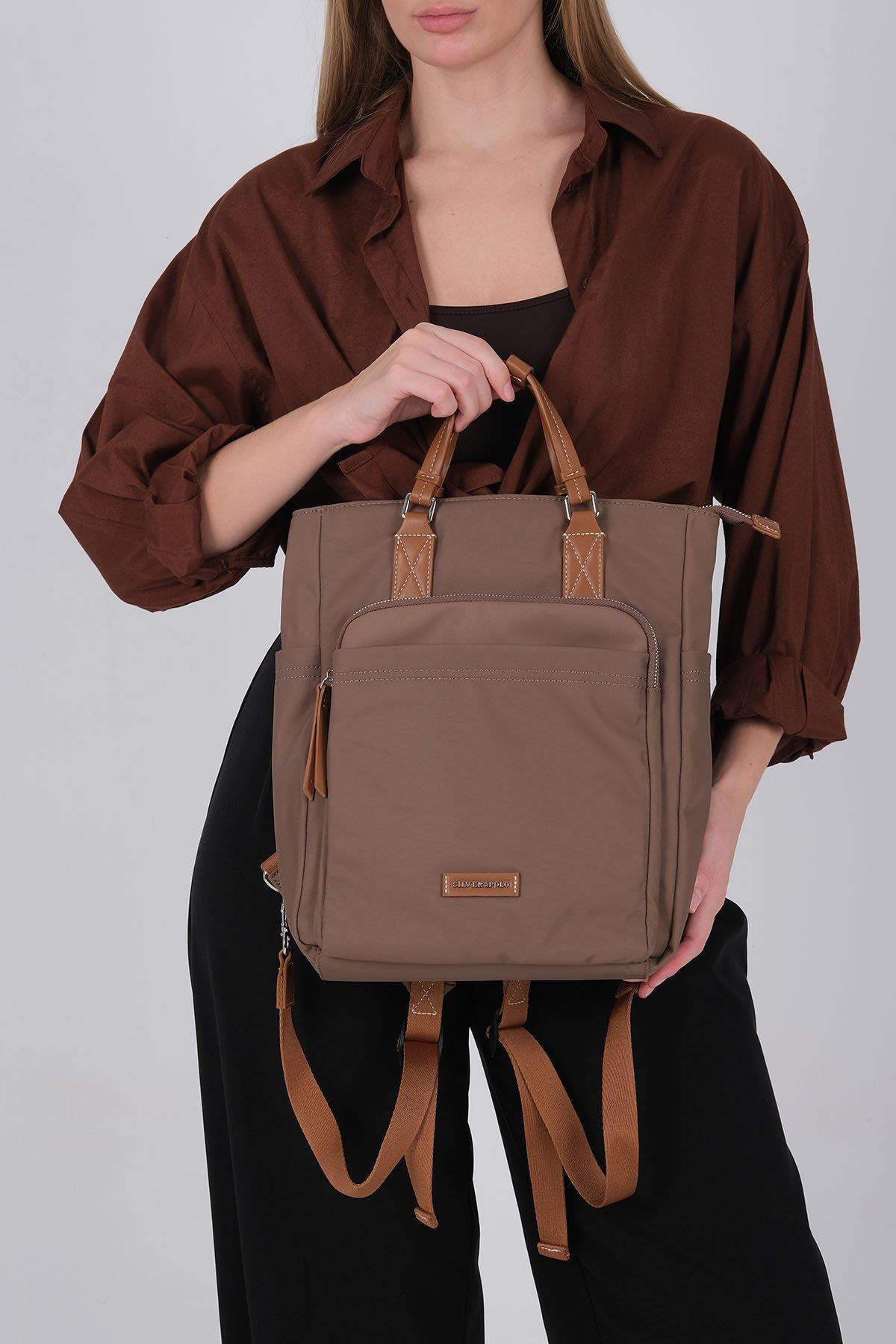 Silver & Polo SP1226 Kadın El Çantası Kahve-Taba