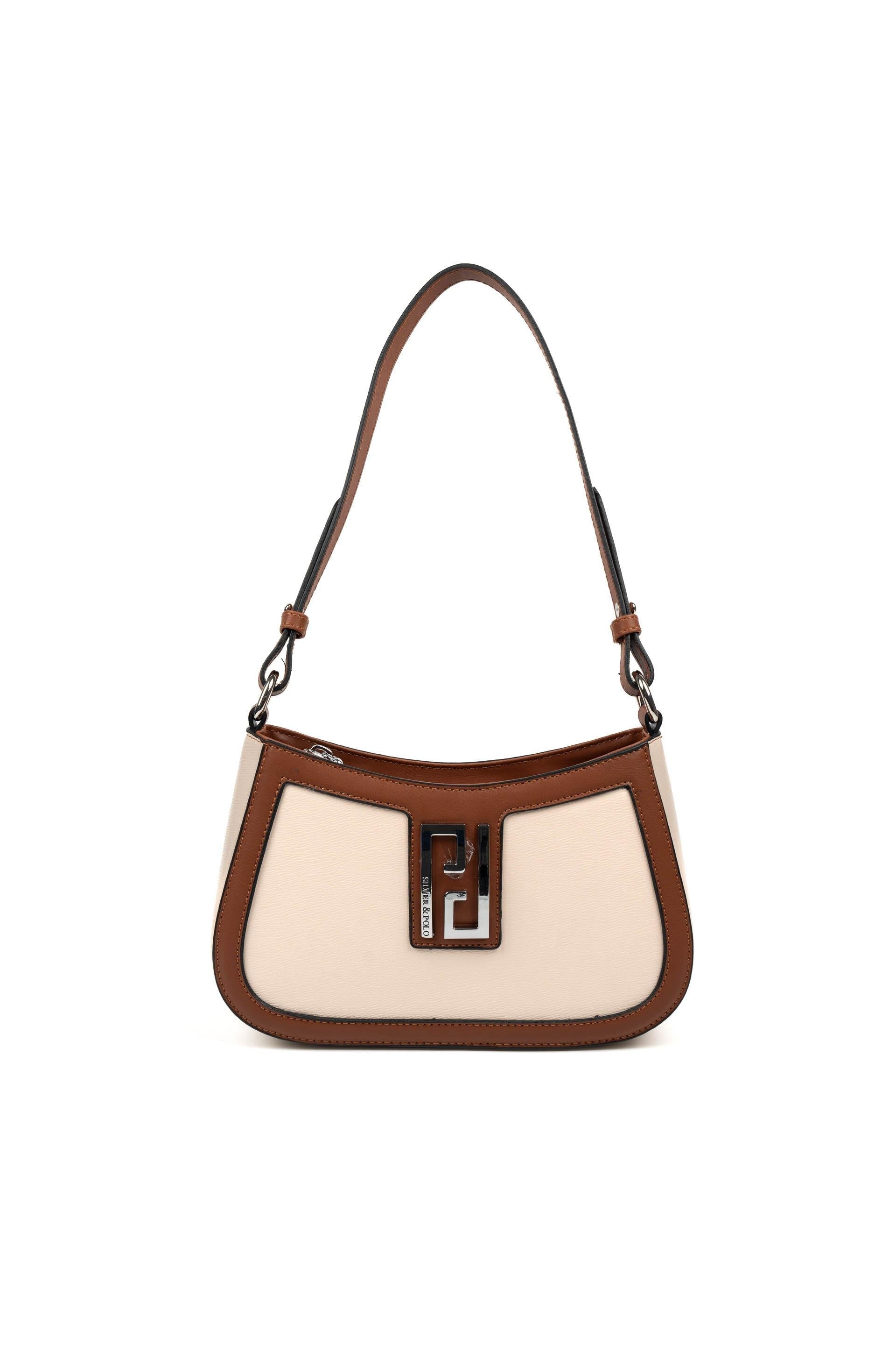Silver & Polo Bej - Taba SP1132 Kadın Çapraz Çanta