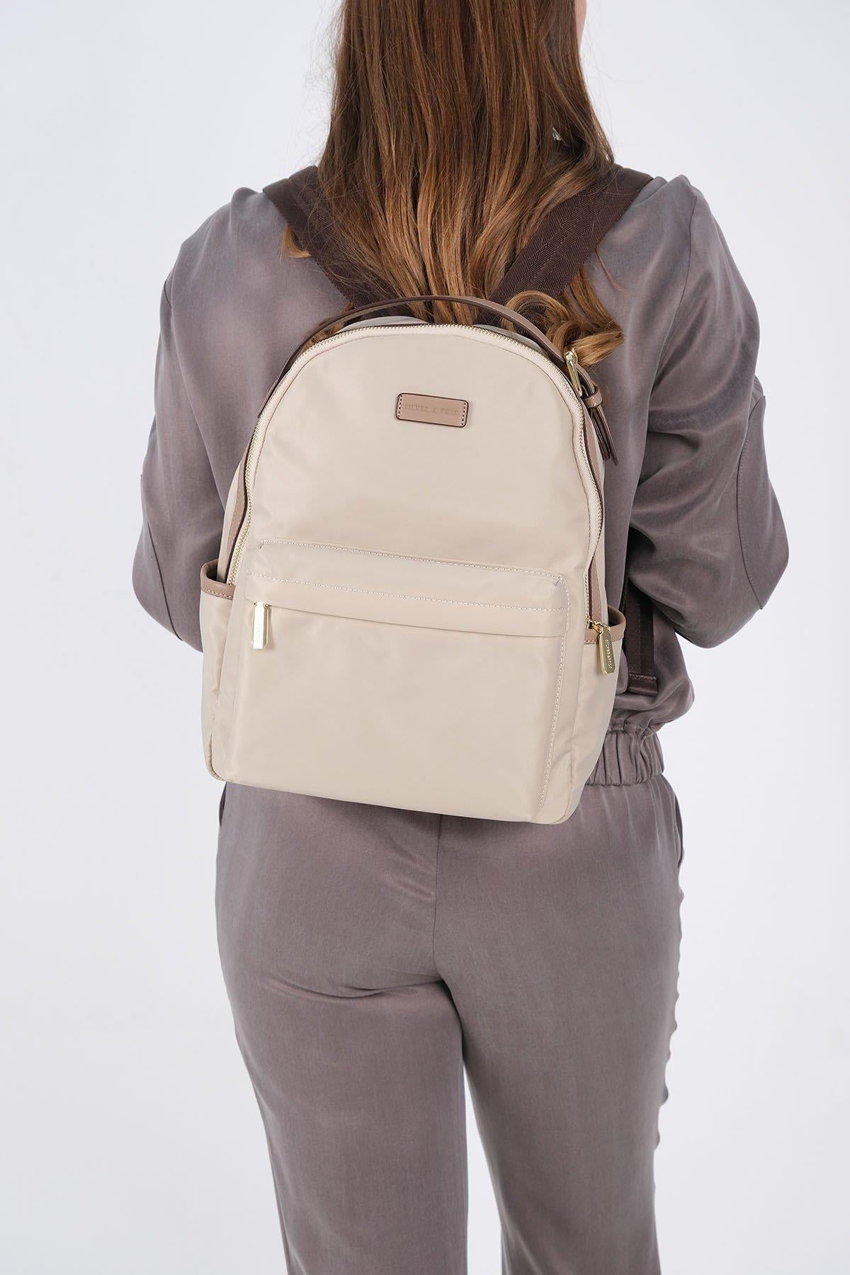 Silver & Polo SP1206 Kadın Sırt Çantası Bej-Kum