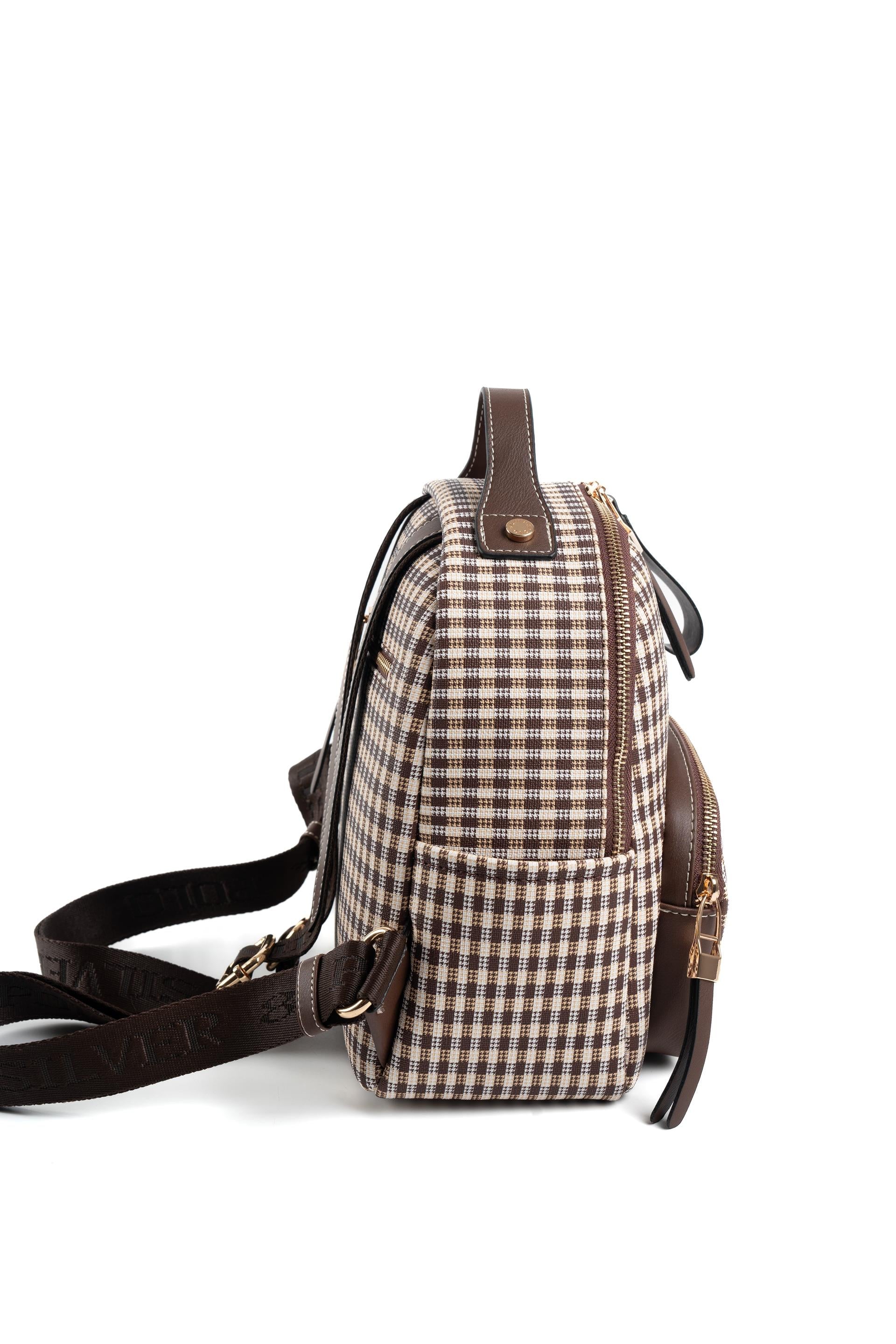 Silver & Polo Kahve Sarı - Kahve SP1130 Kadın Sırt Çantası