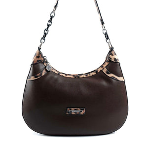 Silver & Polo Leopar Kahve SP1255 Kadın Omuz Çantası