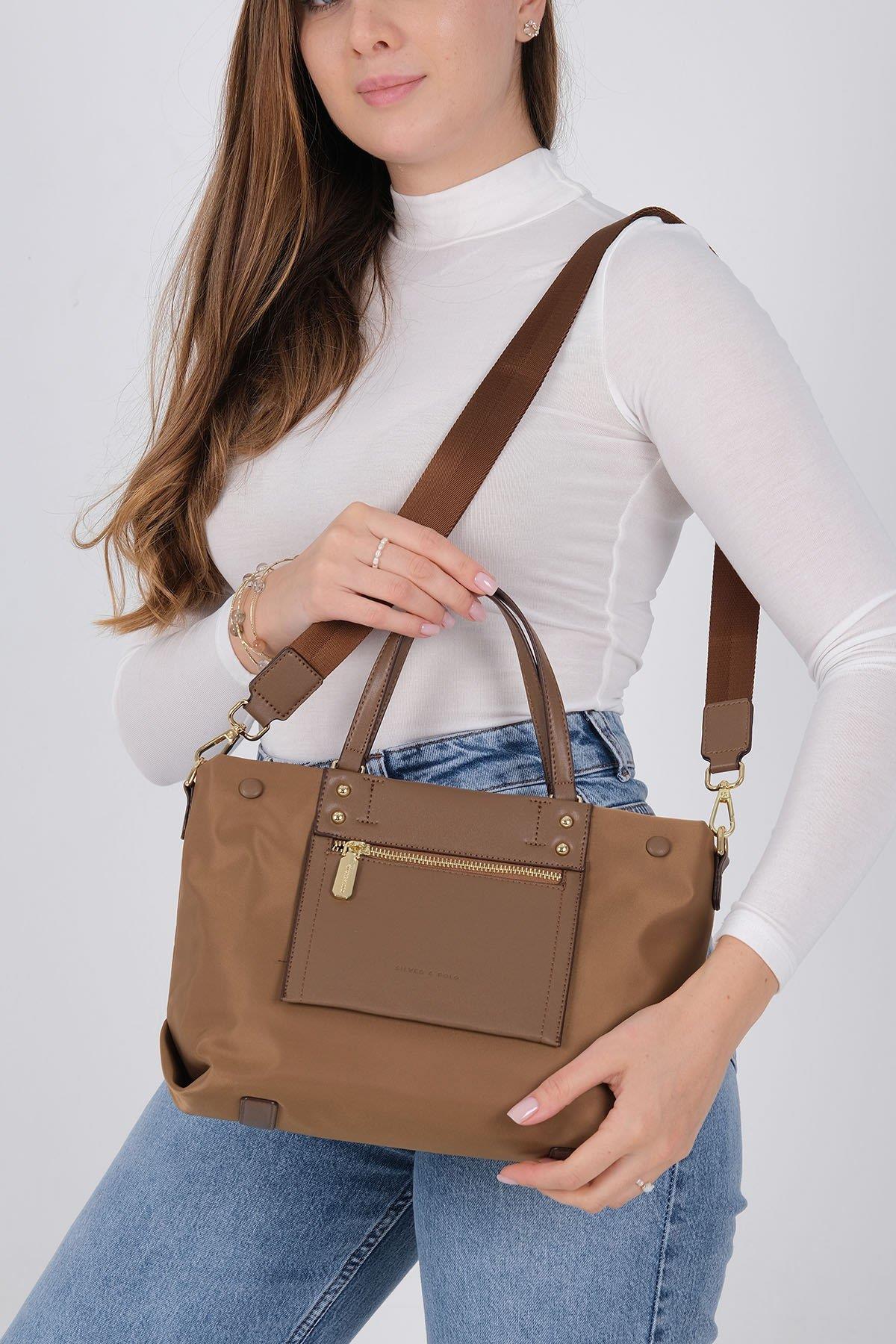 Silver & Polo SP1213 Kadın El Çantası Tütün-Kahve