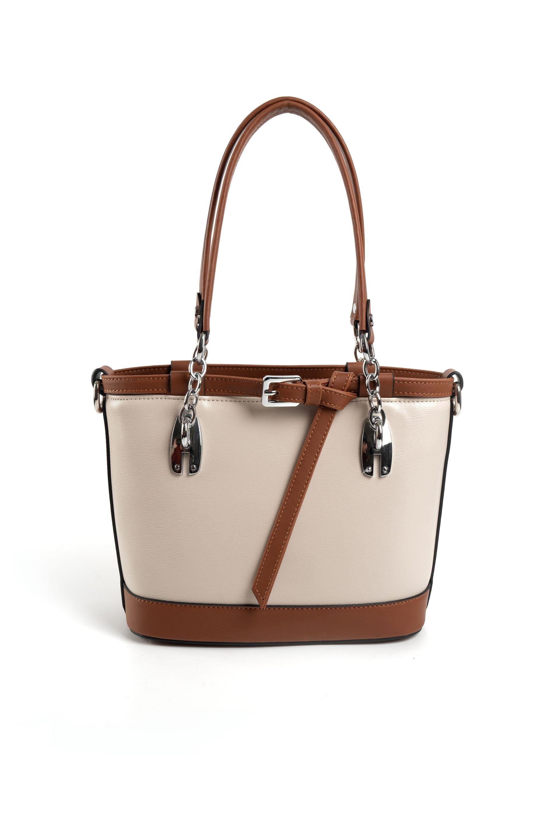 Silver & Polo Bej - Taba SP1155 Kadın El Çantası