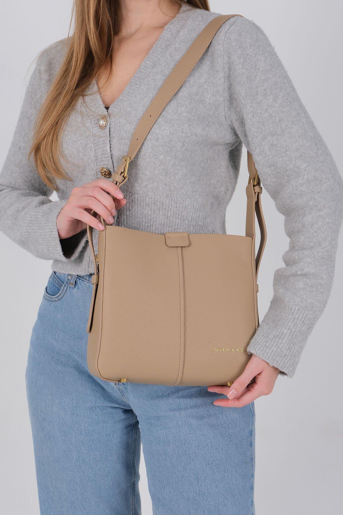 Silver & Polo SP1249 Kadın Omuz Çantası Bej