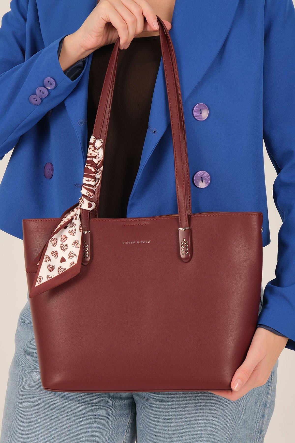 Silver & Polo SP1238 Kadın Omuz Çantası Bordo
