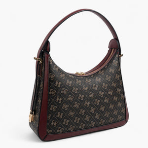 Silver & Polo Kahve Sarı - Bordo SP1187 Omuz Çantası