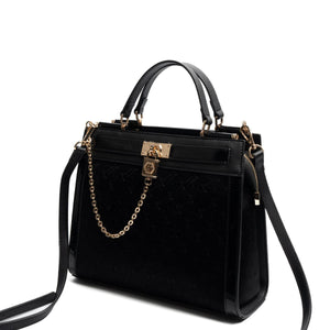 Silver & Polo SP1166 Kadın El Çantası Fashion Siyah-Siyah-Rugan Siyah