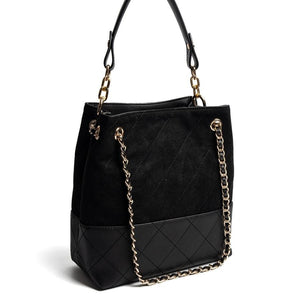 Silver & Polo SP1262 Kadın Omuz Çantası Süet Siyah