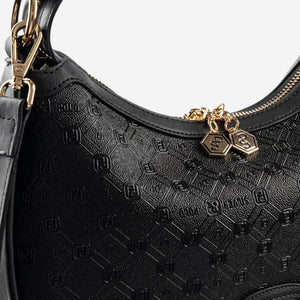 Silver & Polo SP1263 Kadın Omuz Çantası Logolu Siyah