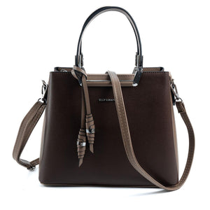 Silver & Polo Kahve - Vizon SP969 Kadın El Çantası