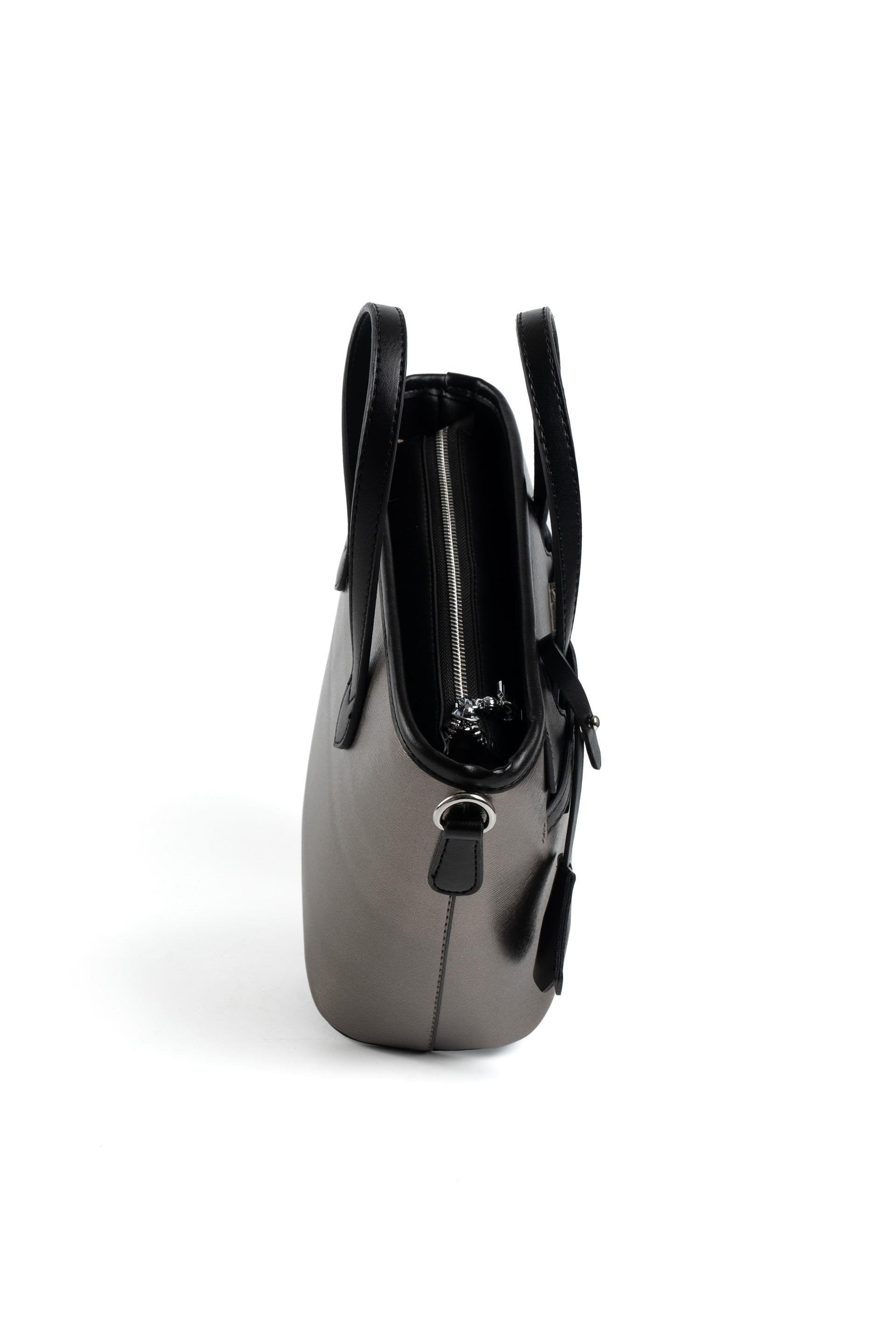 Silver & Polo Platin - Siyah SP1185 Kadın El Çantası