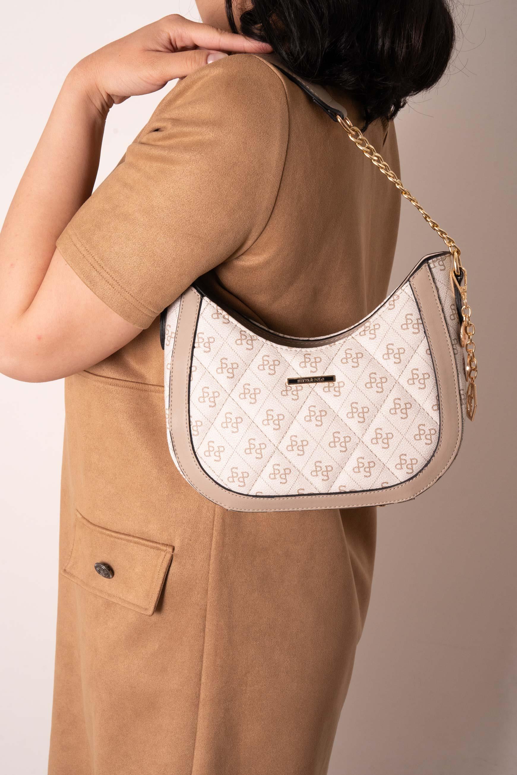 Silver & Polo Bej - Kum SP1168 Kadın Omuz Çantası