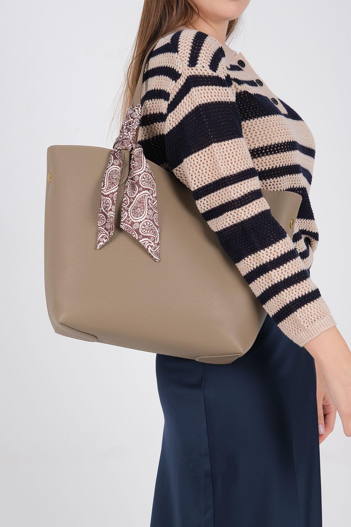 Silver & Polo SP1247 Kadın Omuz Çantası Vizon