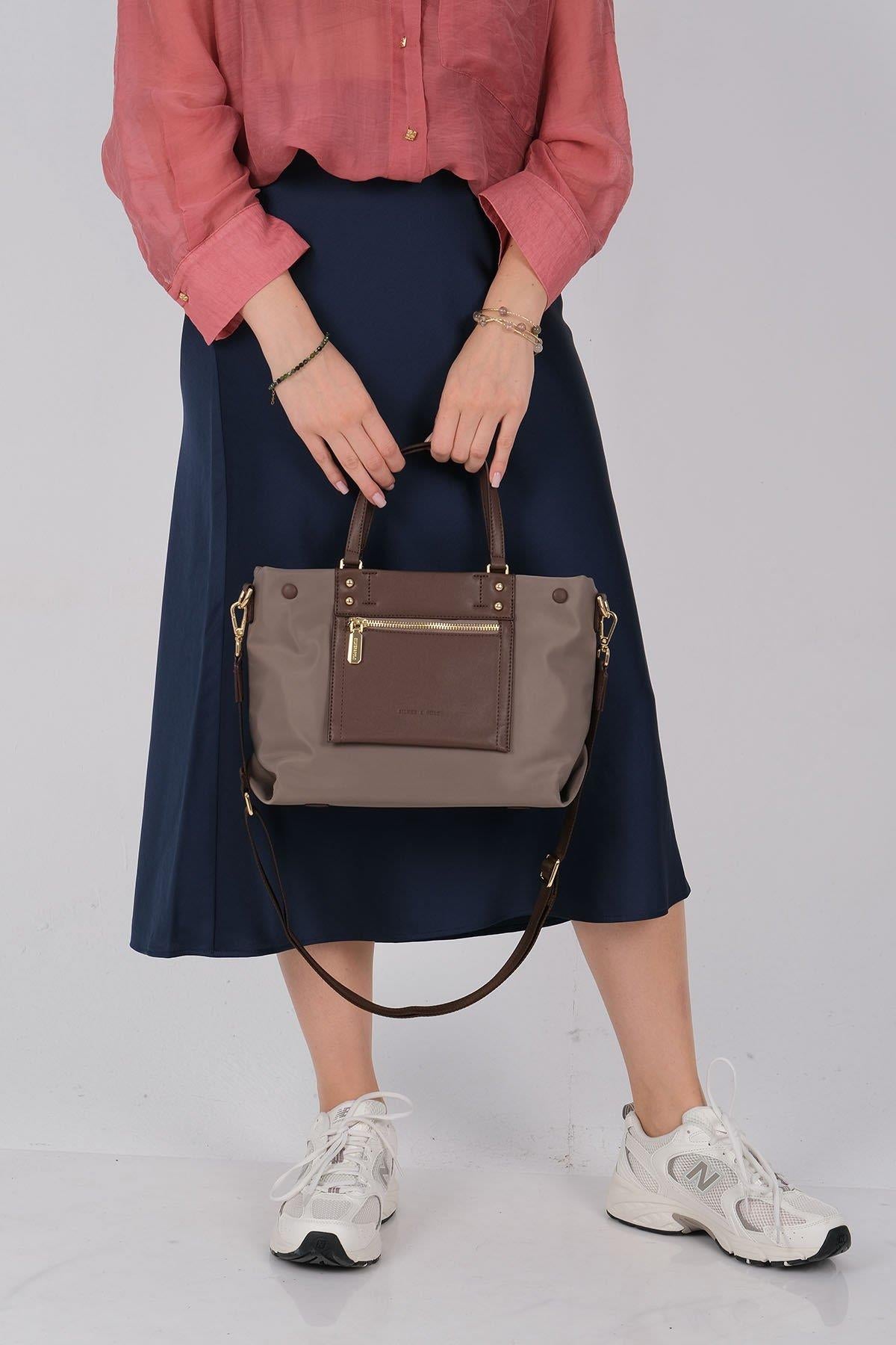 Silver & Polo SP1213 Kadın El Çantası Kum-Kahve
