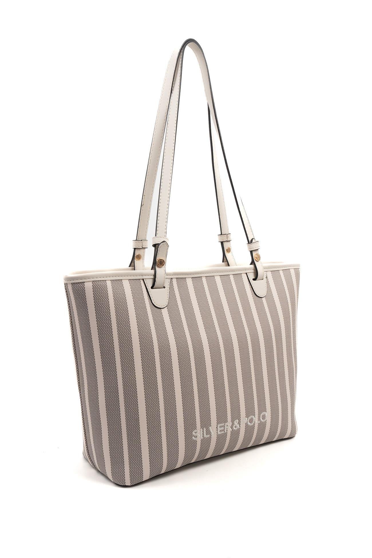 Silver & Polo Antrasit - Kemik SP1204 Kadın Omuz Çantası