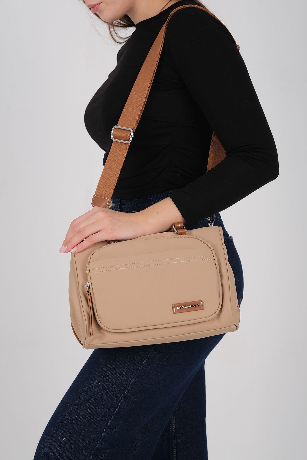 Silver & Polo SP1227 Kadın Omuz Çantası Nut-Taba
