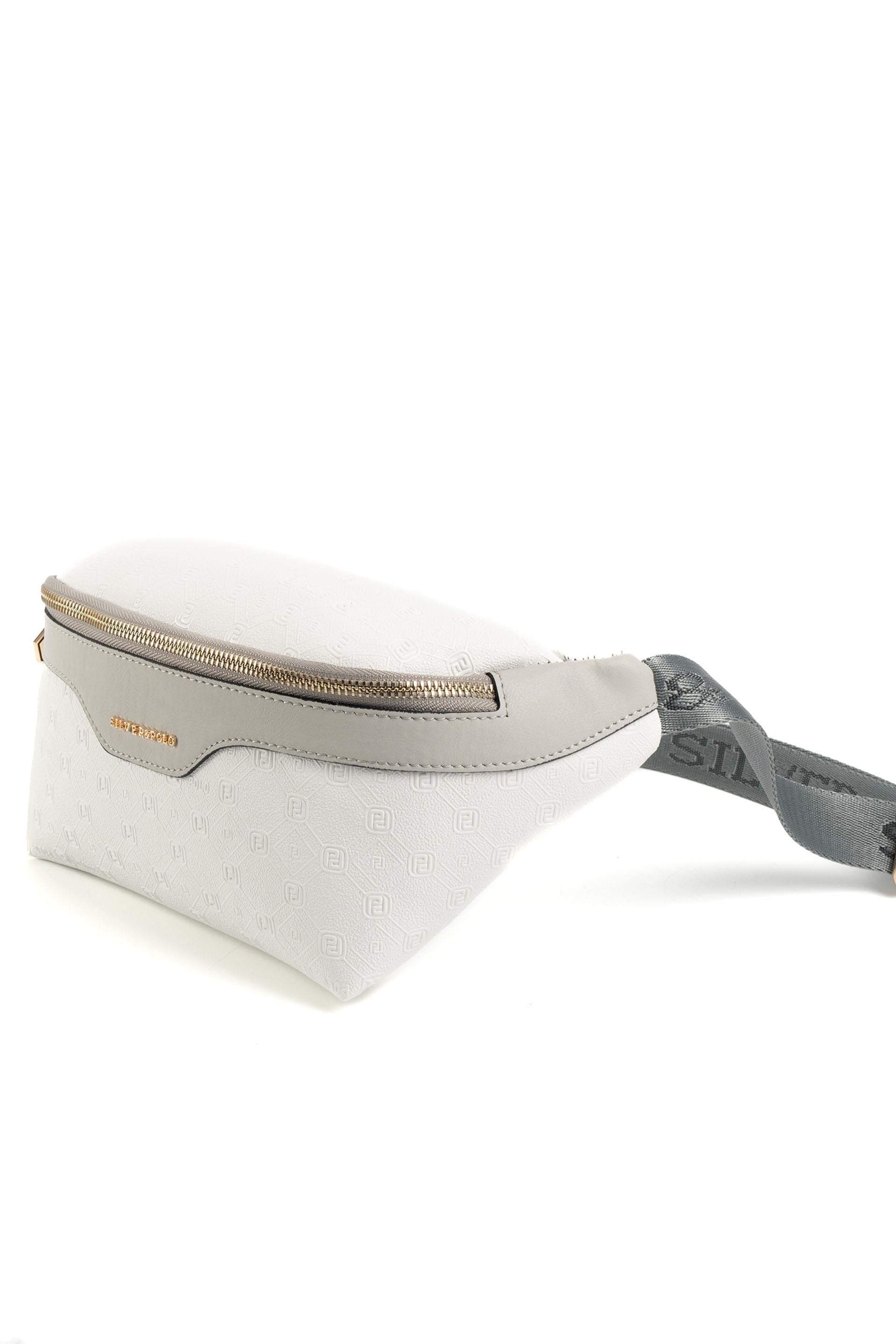 Silver & Polo Beyaz - A.gri SP1192 Kadın Bel Çantası