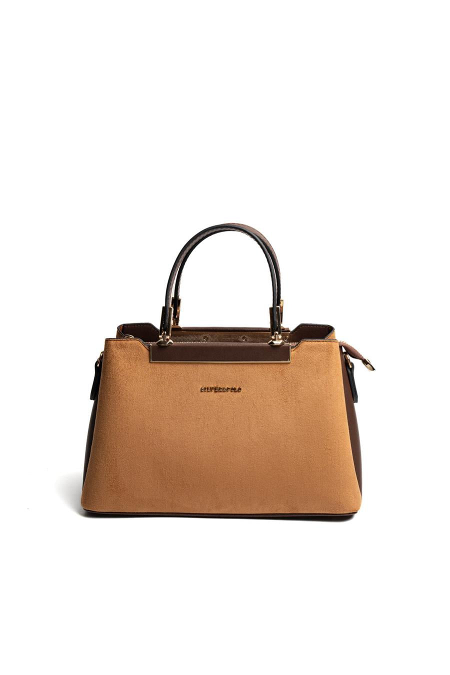 Silver & Polo SP913 Kadın El Çantası Süet Taba-Kahve