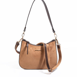 Silver & Polo SP1259 Kadın Omuz Çantası Süet Taba-Kahve