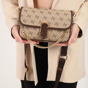 Silver & Polo Koyu Bej - Kahve SP1171 Kadın Omuz Çantası