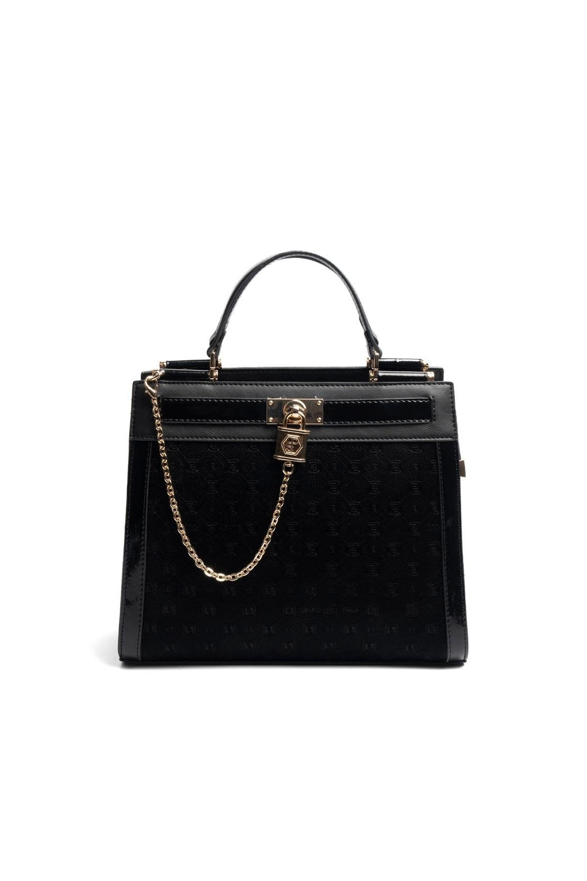 Silver & Polo SP1166 Kadın El Çantası Fashion Siyah-Siyah-Rugan Siyah