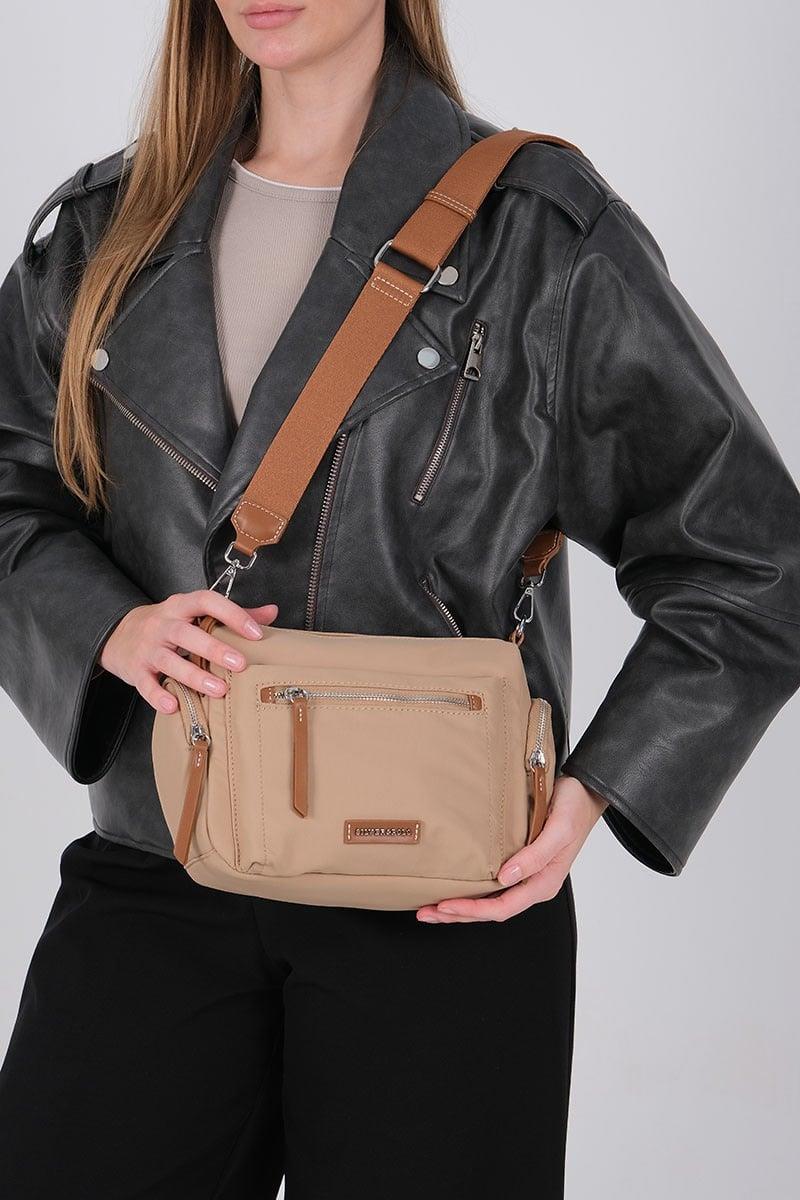 Silver & Polo SP1229 Kadın Çapraz Çanta Nut-Taba