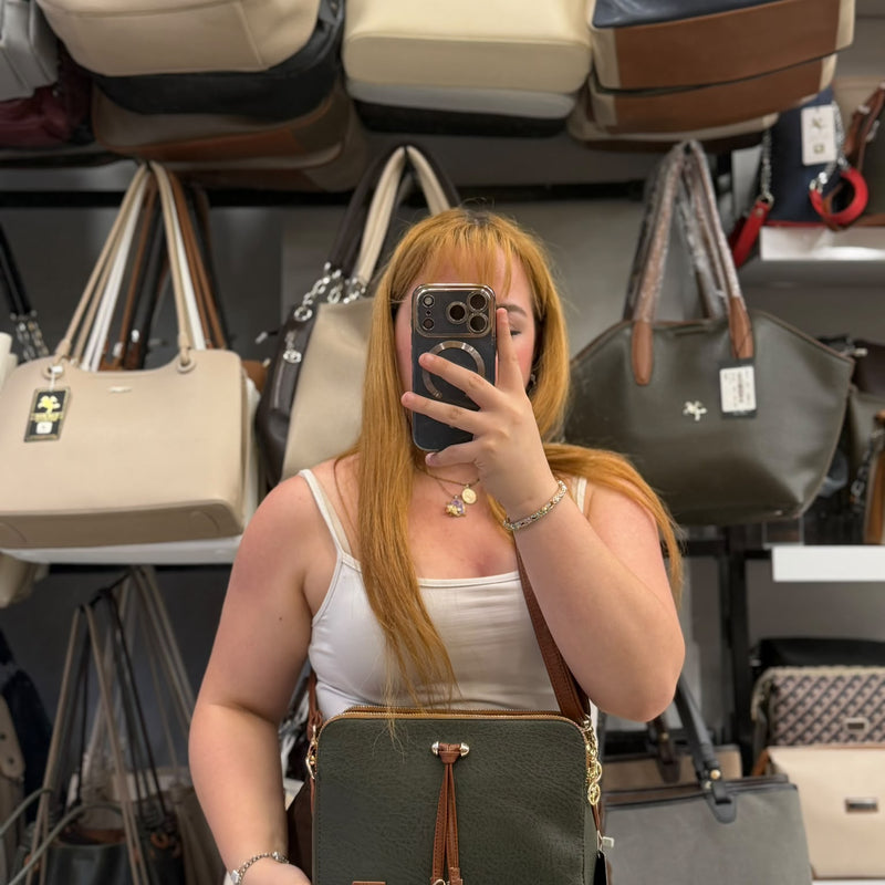 Nas Bag Yeşil Taba Püskül Detaylı Yumuşak Deri Kadın Çantası - 461