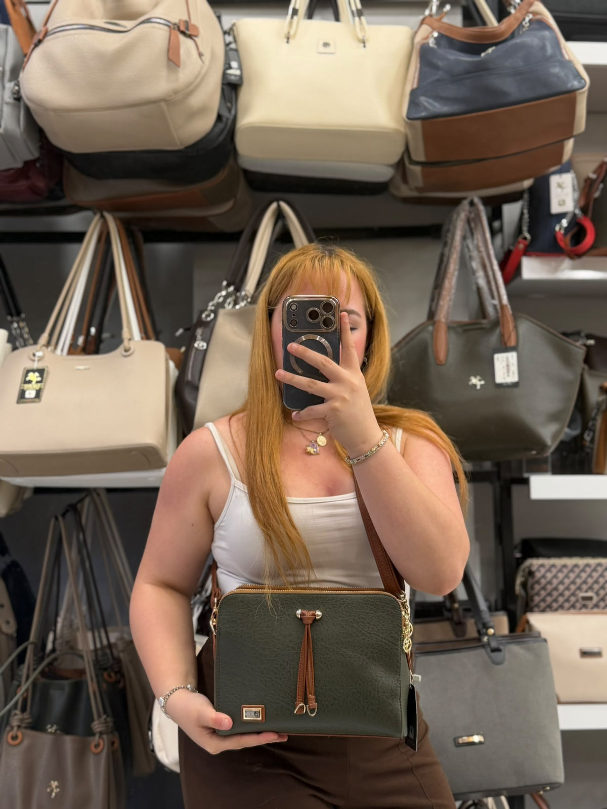 Nas Bag Yeşil Taba Püskül Detaylı Yumuşak Deri Kadın Çantası - 461