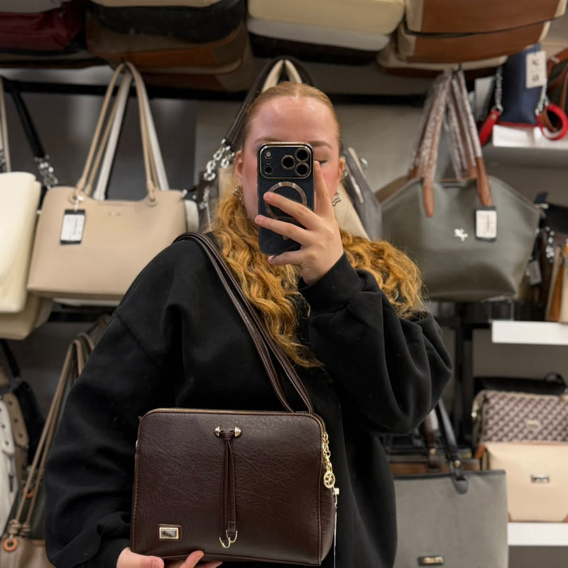 Nas Bag Kahve Püskül Detaylı Yumuşak Deri Kadın Çantası - 461