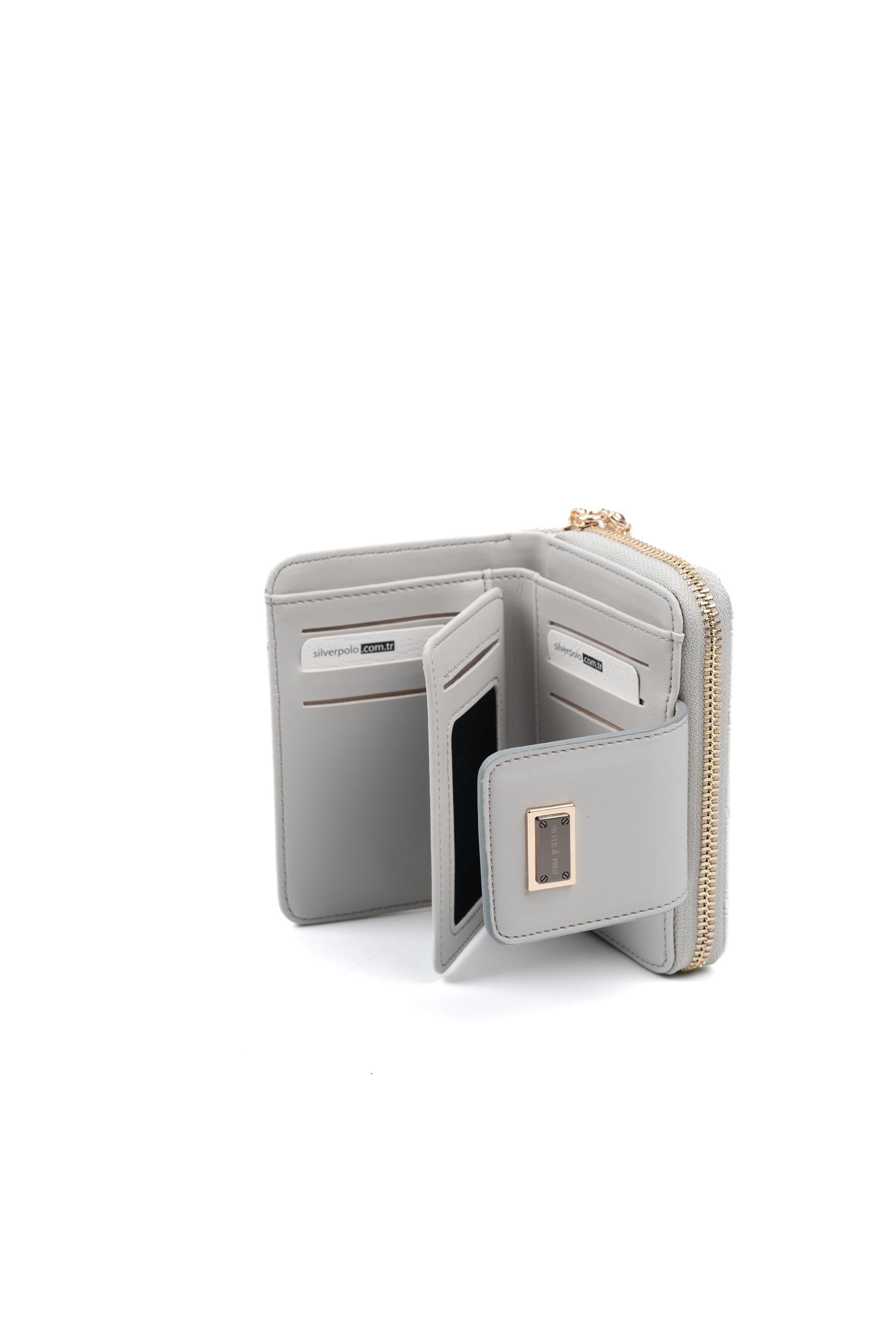 Silver & Polo Beyaz - A.gri SP935 Kadın Cüzdan & Kartlık