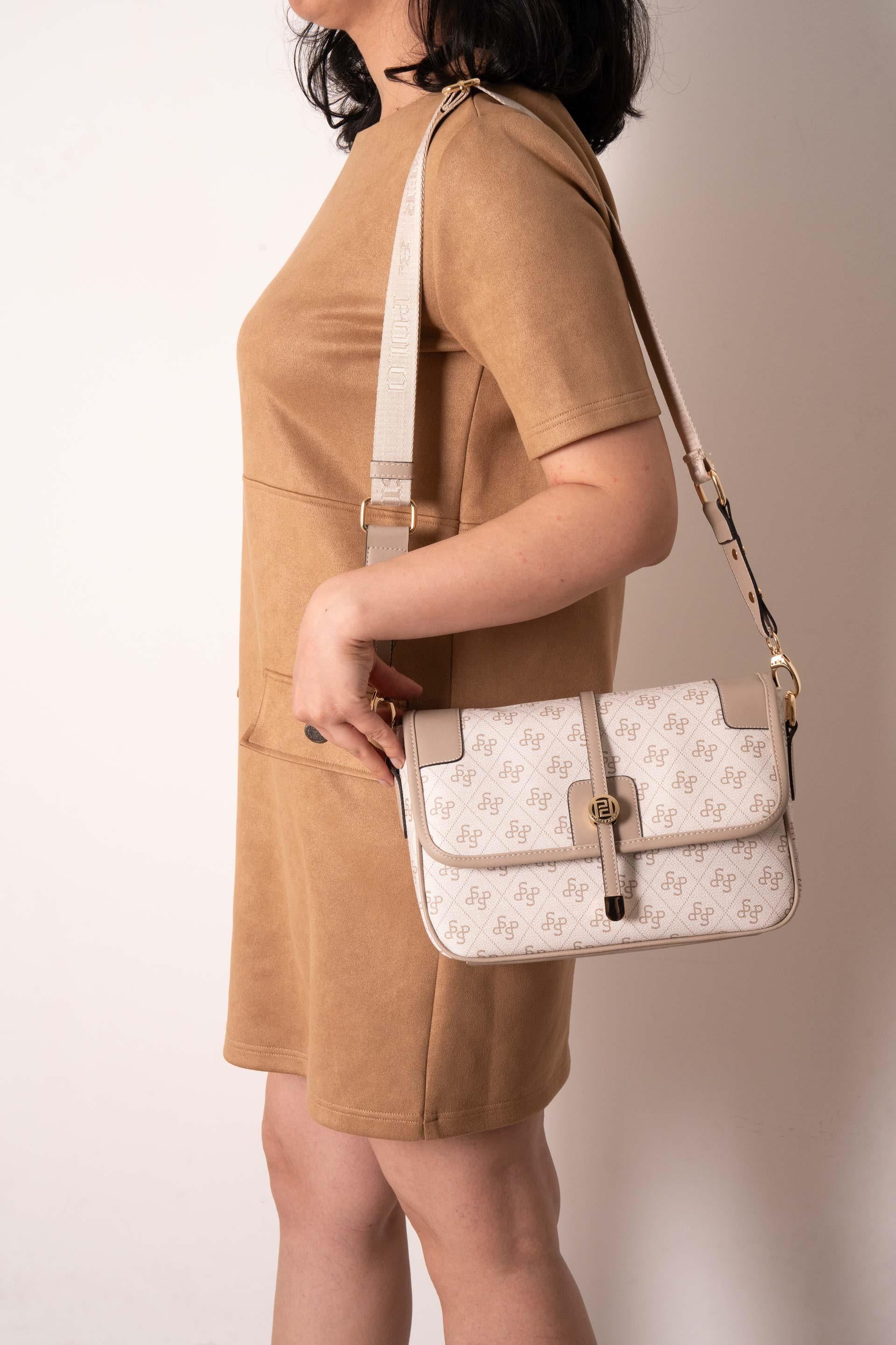 Silver & Polo Bej - Kum SP1182 Kadın Çapraz Çanta