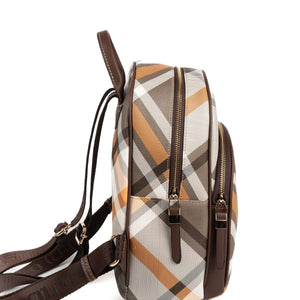 Silver & Polo SP1062 Kadın Sırt Çantası Ekose Haki-Kahve