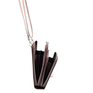 Silver & Polo SP1011 Kadın Telefon Çantası Düz Kahve