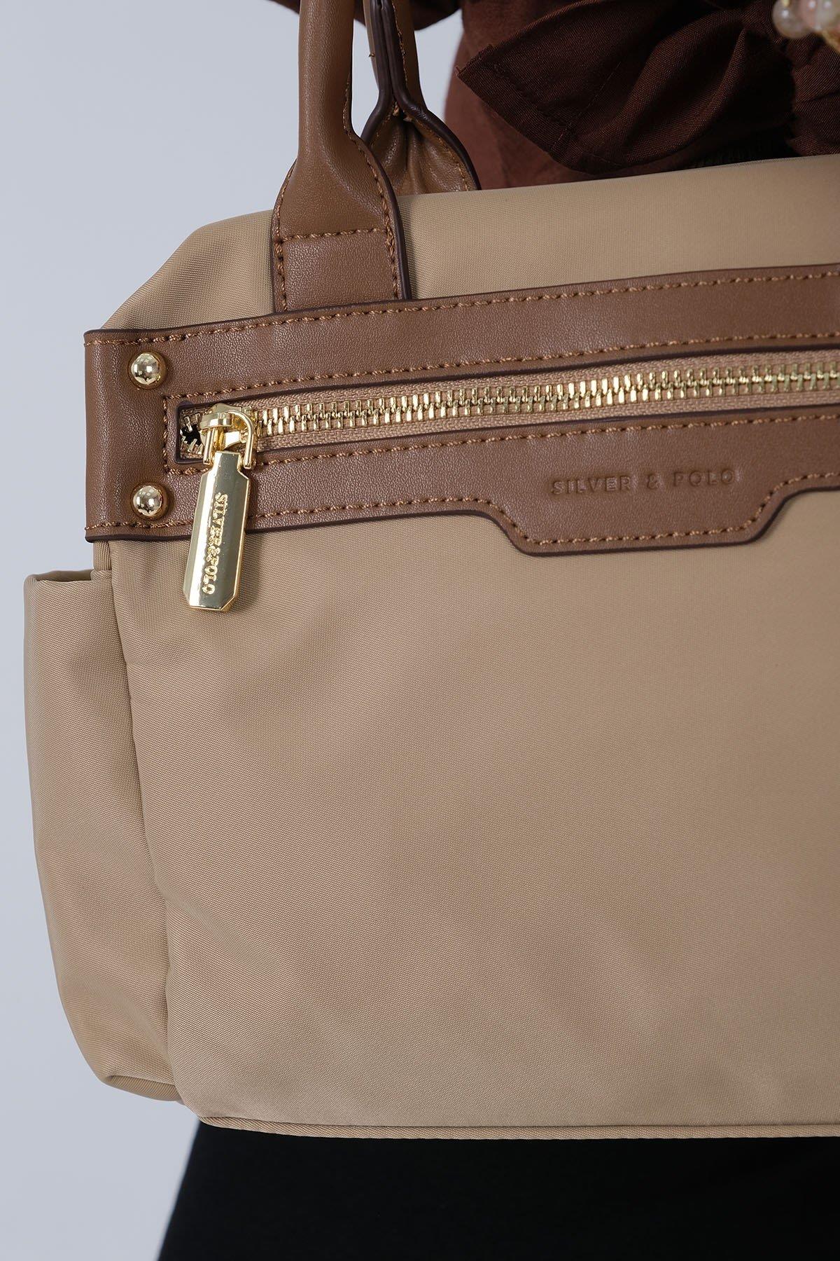 Silver & Polo SP1219 Kadın El Çantası Vizon-Camel