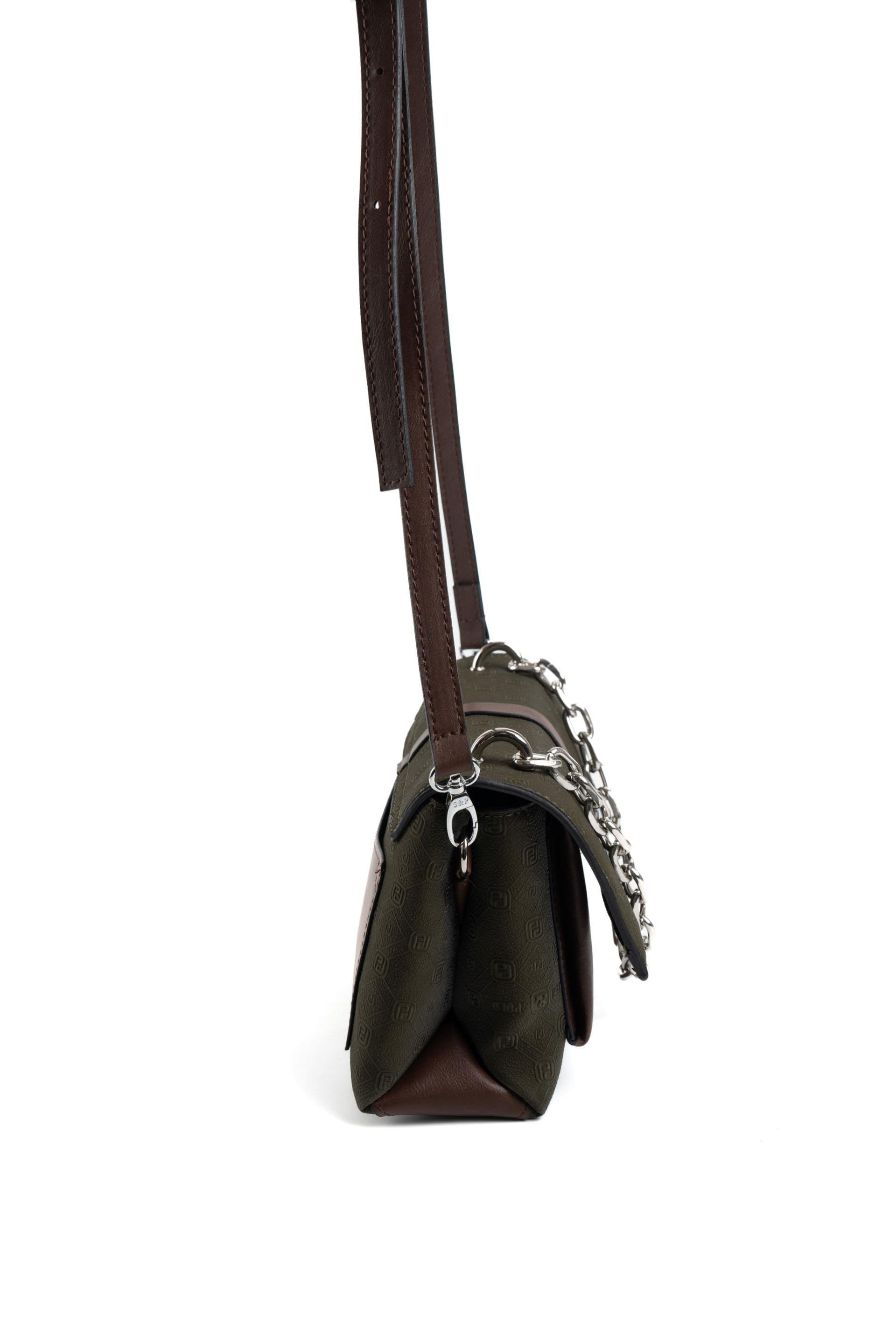 Silver & Polo Haki - Kahve SP1148 Kadın Çapraz Çanta