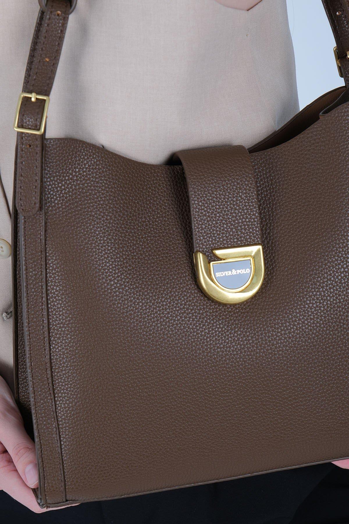 Silver & Polo SP1242 Kadın Omuz Çantası Kahve