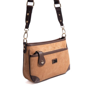 Silver & Polo SP1160 Kadın Çapraz Çanta Süet Taba-Kahve