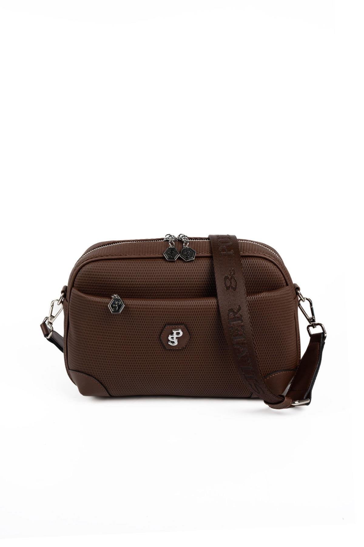 Silver & Polo SP1094 Kadın Çapraz Çanta Petek Kahve