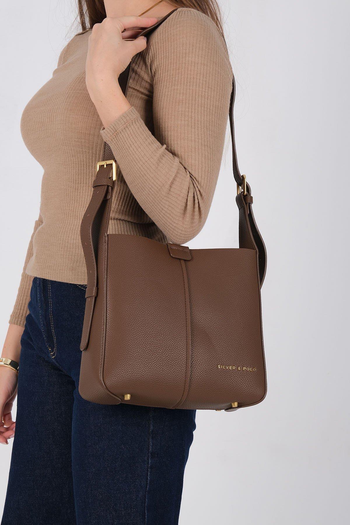 Silver & Polo SP1249 Kadın Omuz Çantası Kahve