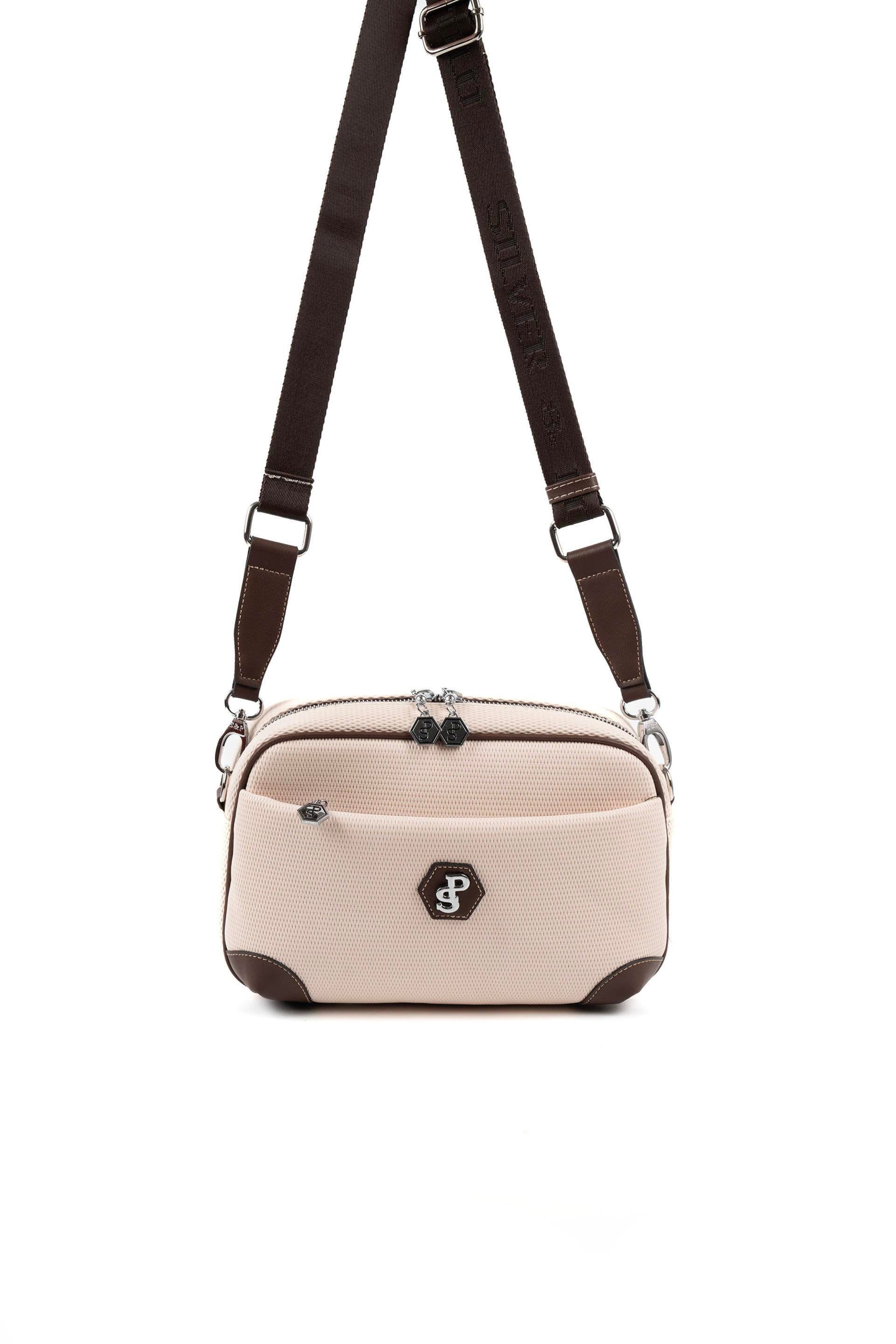 Silver & Polo Bej - Kahve SP1094 Kadın Çapraz Çanta