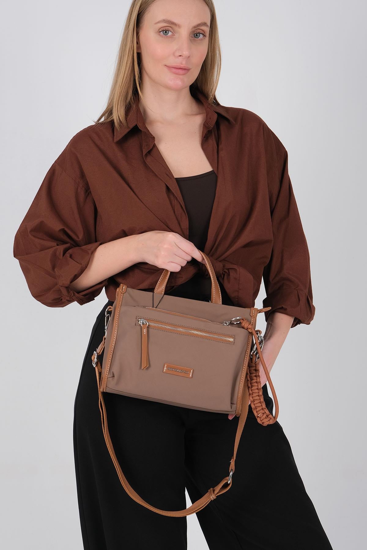 Silver & Polo SP1228 Kadın El Çantası Kahve-Taba