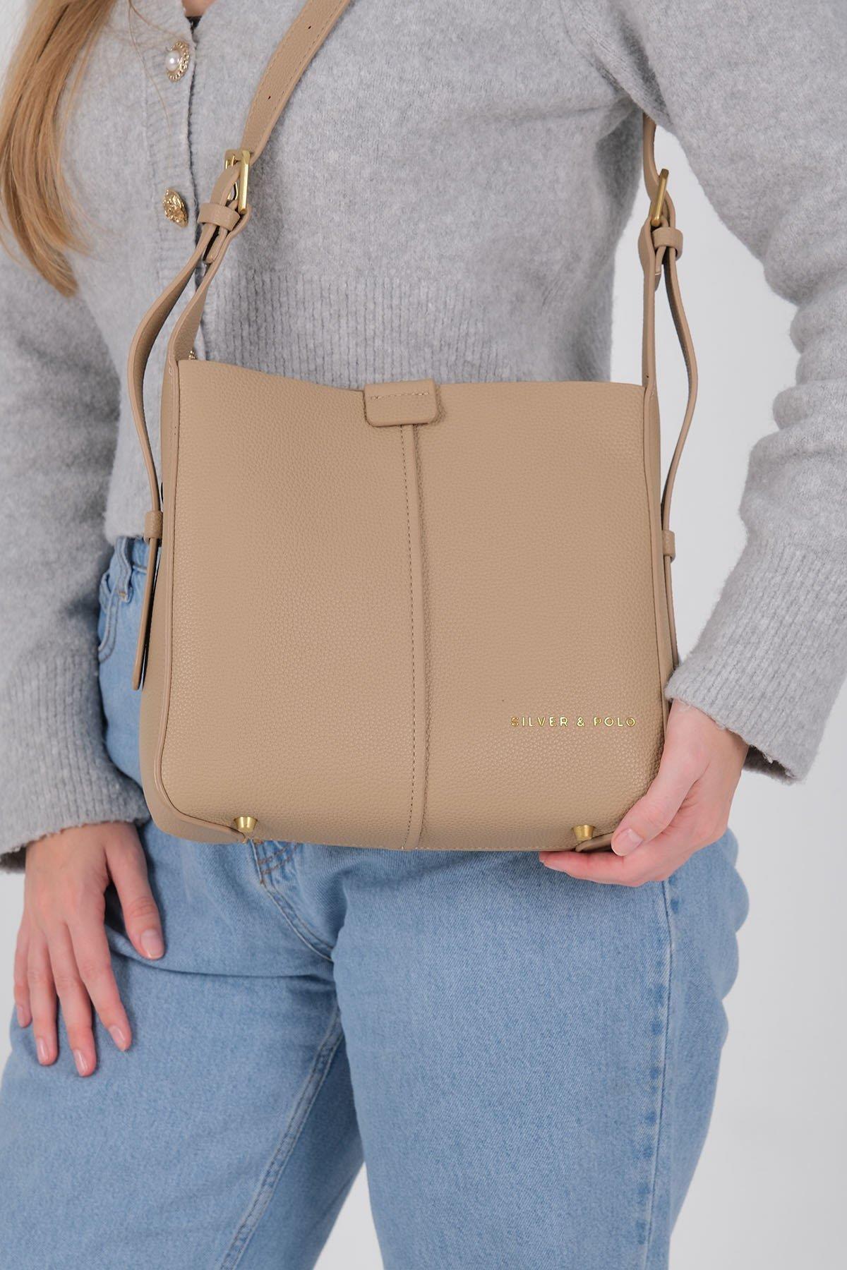 Silver & Polo SP1249 Kadın Omuz Çantası Bej